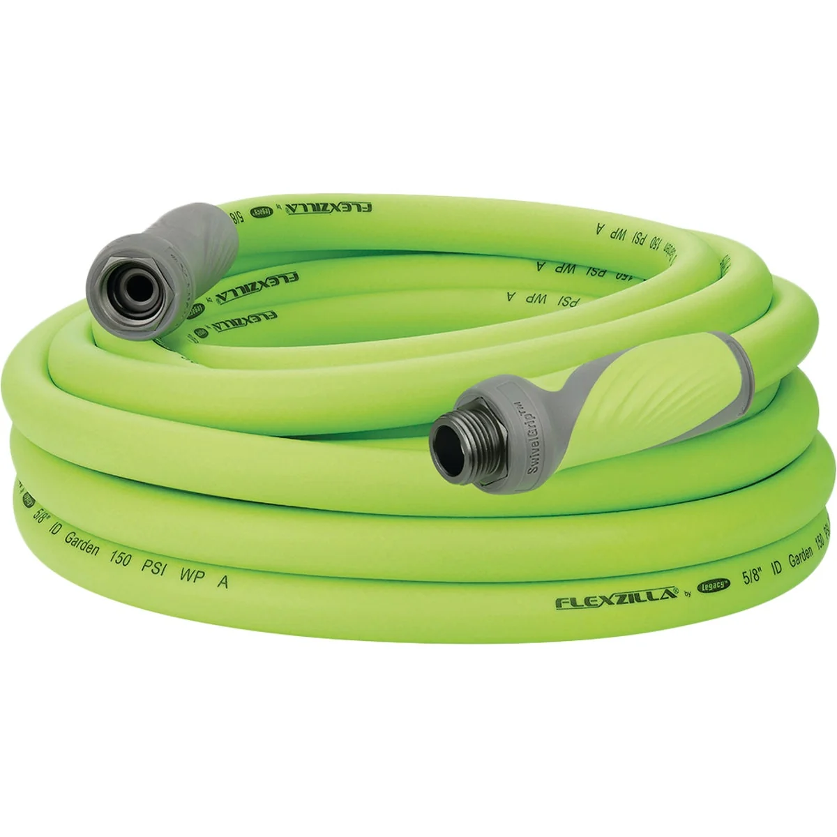 Solid Flexzilla 5 8 In. Dia. x 25 Ft. L. Drinking Water Safe Garden Hose with SwivelGrip Connections Breathable