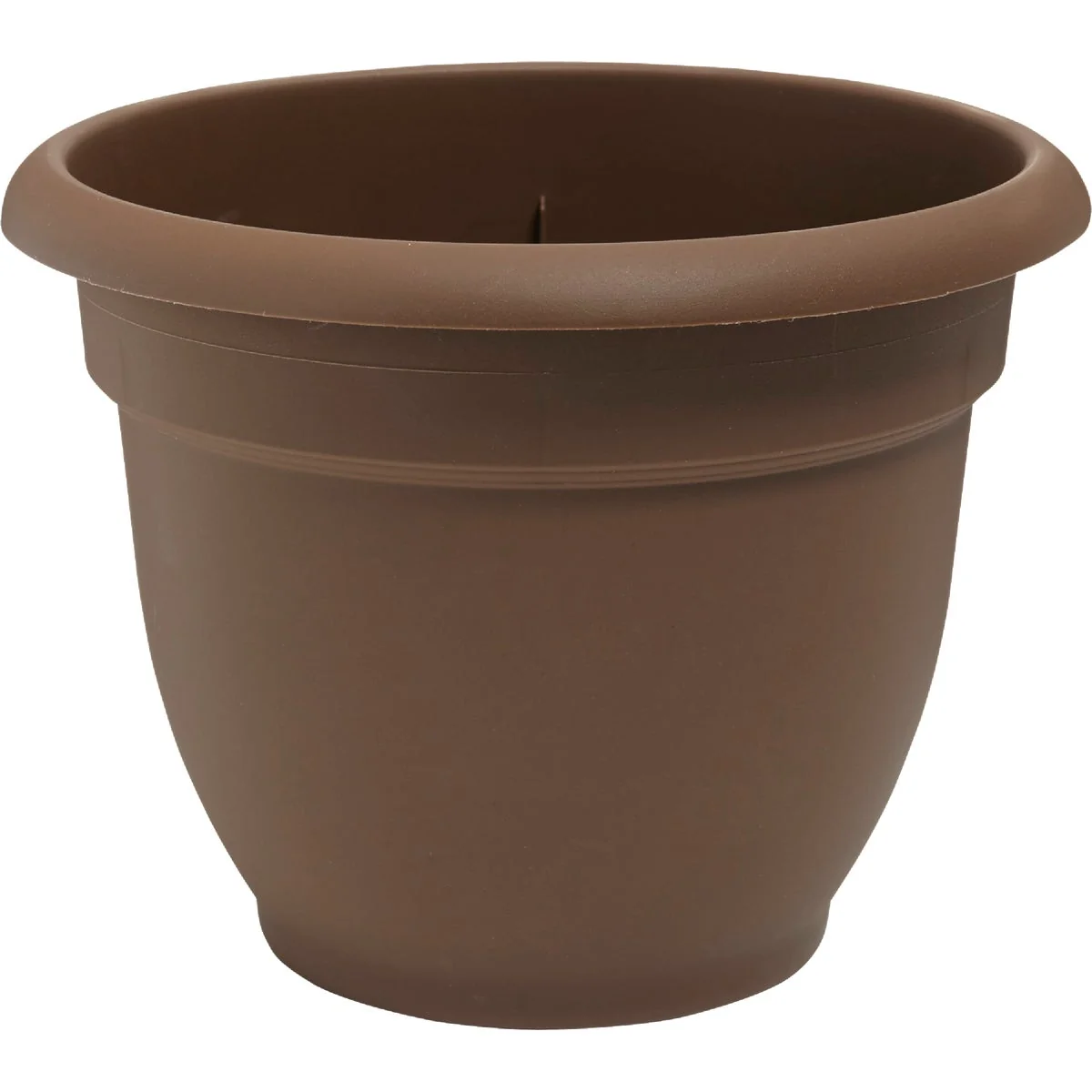 Consistent Bloem Ariana 8.8 In. H x 8 In. Dia. Plastic Self Watering Chocolate Planter Elegant
