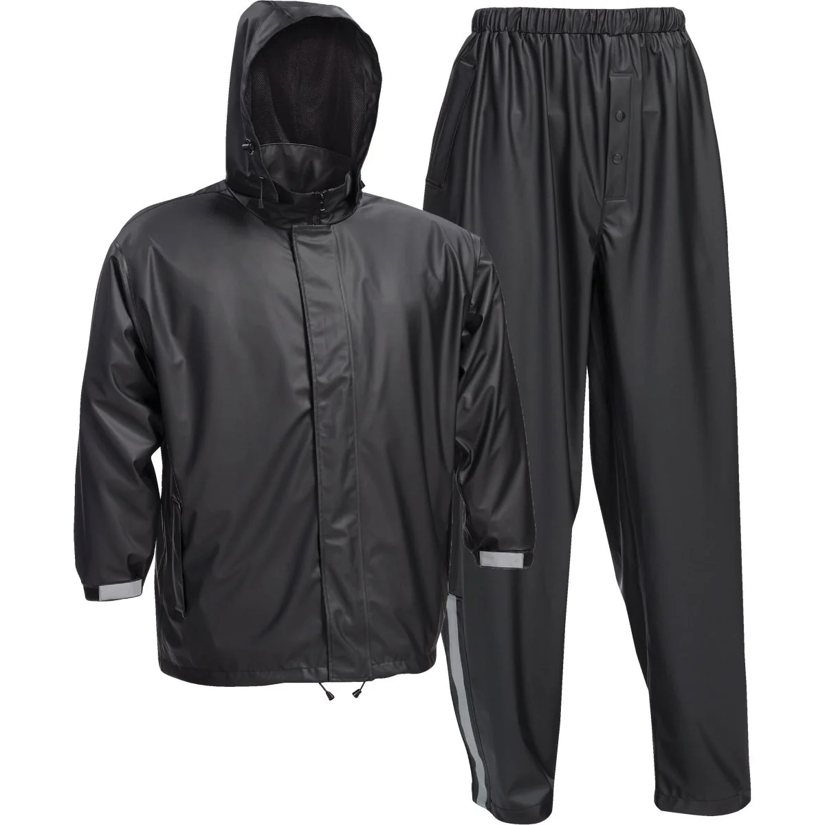 Superior West Chester Medium 3-Piece Black Polyester Rain Suit Optimized
