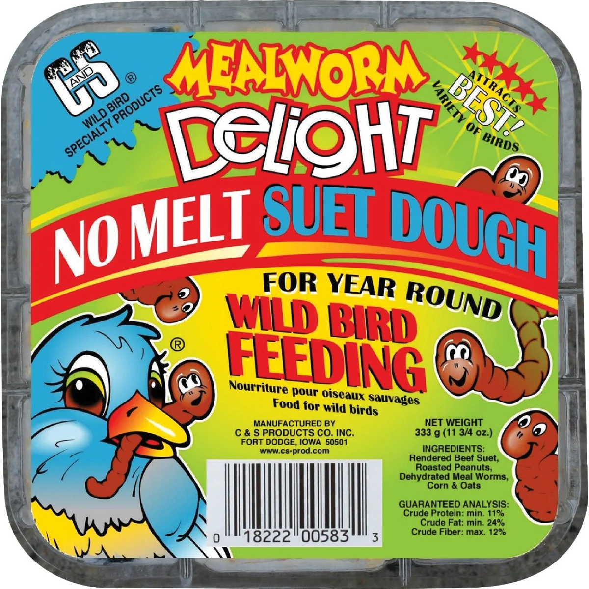 Modern C S 11.75 Oz. Mealworm Delight Suet Dough Fashionable