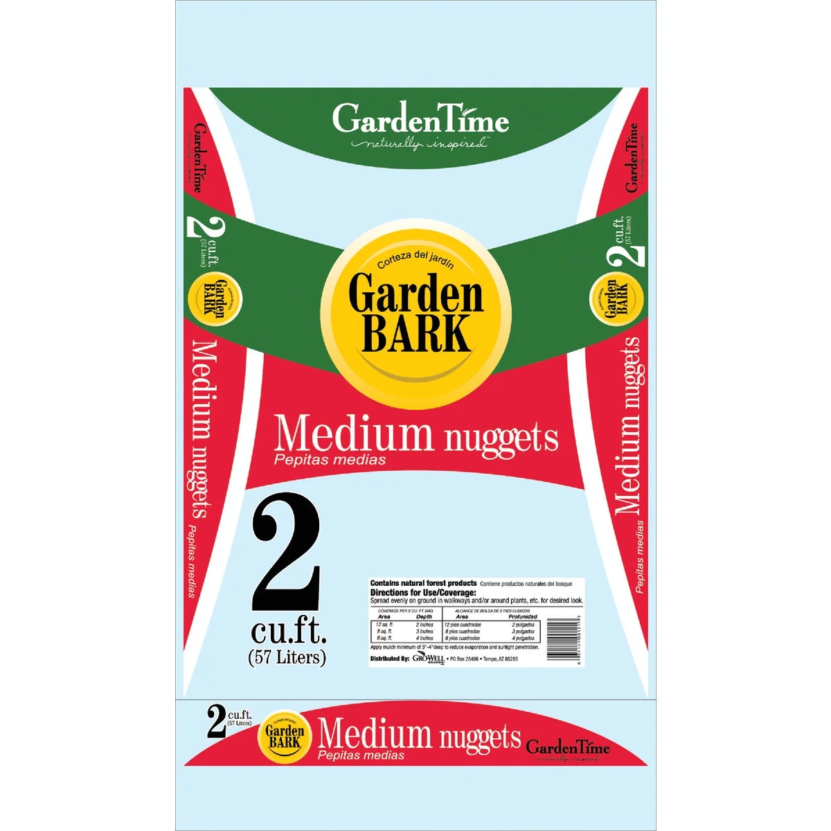 Exclusive Garden Time 2 Cu. Ft. Medium Pine Decorative Bark Mulch Nuggets Fine