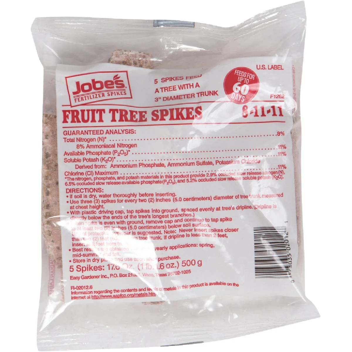 Practical Jobe’s 8-11-11 Fruit Tree Fertilizer Stakes 5-Pack Soft