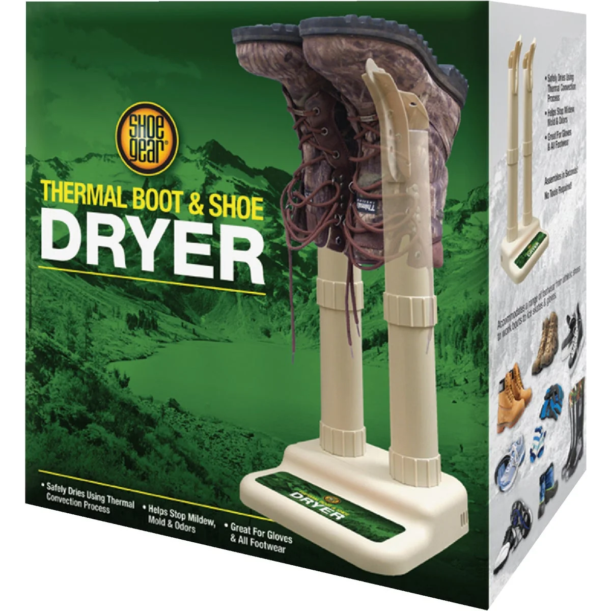 Soft Shoe Gear High Country 11.1 In. H. Ivory Plastic Thermal Shoe Boot Dryer Top-Quality