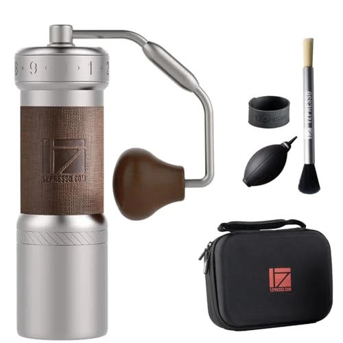 Durable K Ultra Manual Coffee Grinder Silver with Carrying Case First-Class