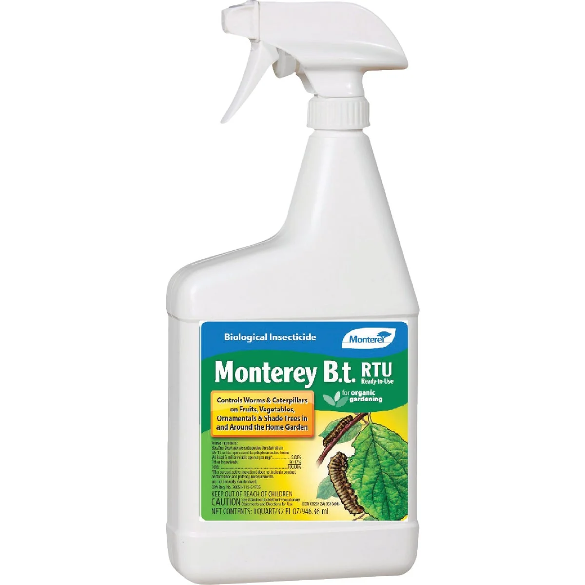 Durable Monterey B.t. 32 Oz. Ready To Use Trigger Spray Organic Caterpillar Killer Casual