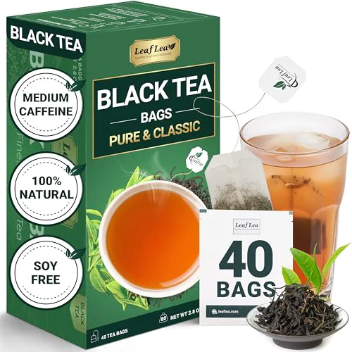 Luxury Black Tea Bags 40 Count Minimalist