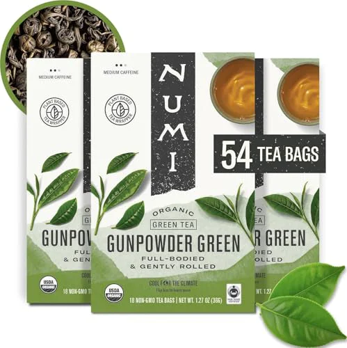 Premium Organic Gunpowder Green Tea 54 Count Official