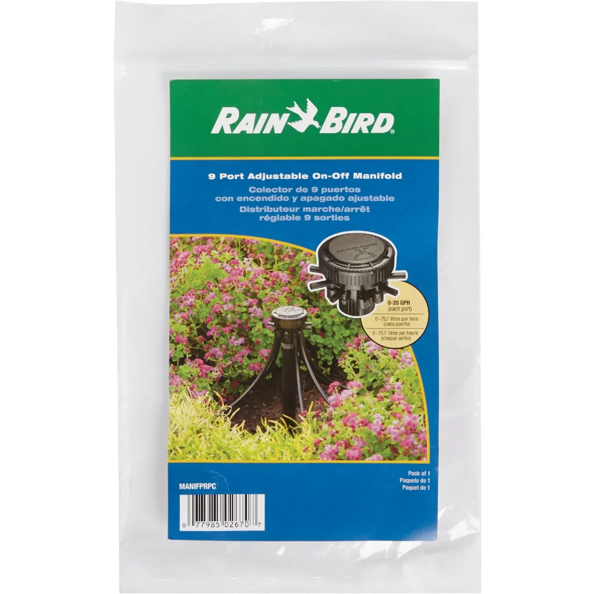 Eco-Friendly Rain Bird 9-Port Adjustable Flow Manifold Clean