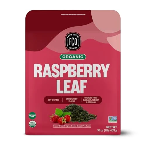 Clean Organic Red Raspberry Loose Leaf Herbal Tea 16 Ounce Crafted