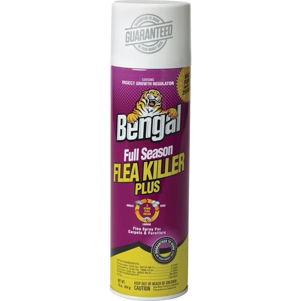 Relaxed Bengal Flea Killer Plus 16 Oz. Aerosol Spray Full Season Tick Flea Killer Lightweight