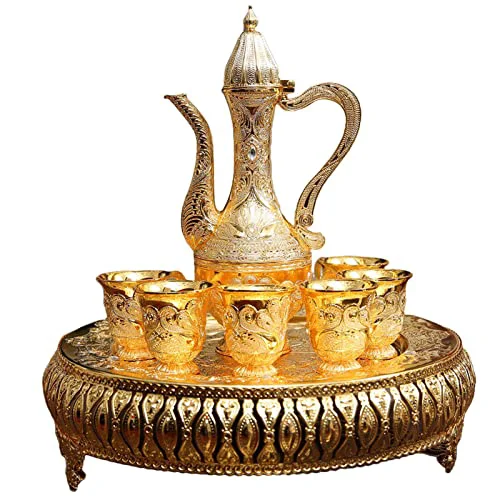 Versatile Turkish Tea Coffee Cup and Pot Set Including Teapot Flexible