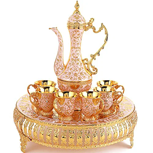 High-Grade Turkish Tea Coffee Cup and Pot Set Including Teapot Prestigious