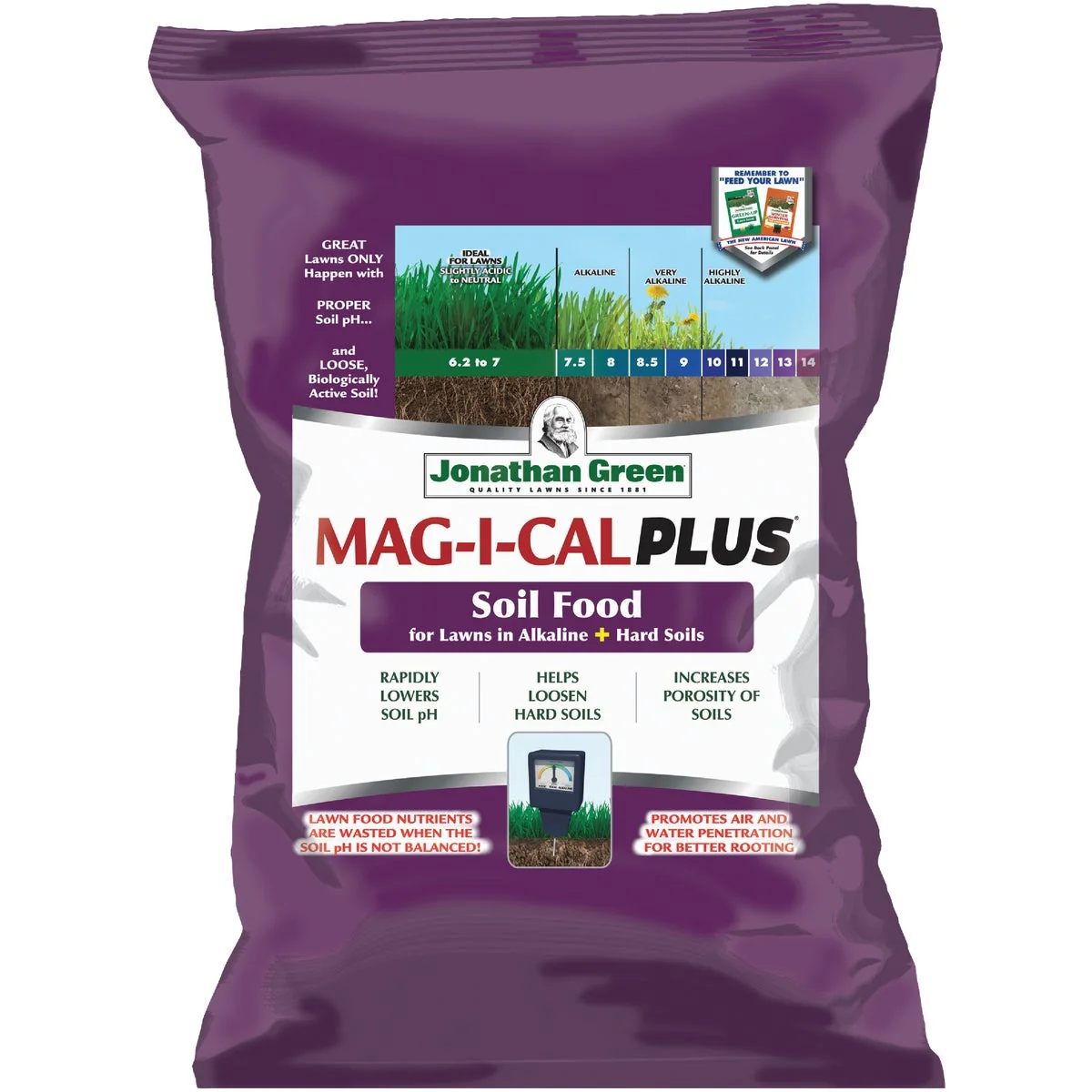 Versatile Jonathan Green MAG-I-CAL Plus 54 Lb. 15 000 Sq. Ft. 18 Calcium Lawn Fertilizer For Alkaline Soil Advanced