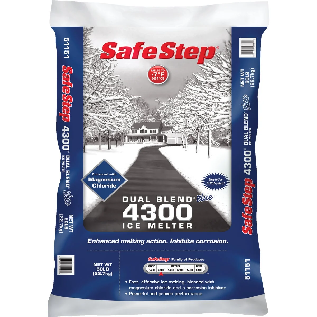 Dependable Safe Step Dual Blend Blue 4300 50 Lb. Ice Melt Pellets Stylish