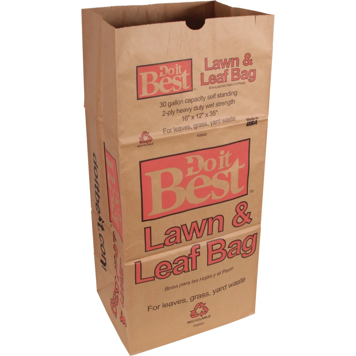 Modern Do it 30 Gal. Natural Kraft Paper Yard Waste Lawn Leaf Bag 5-Count Stylish