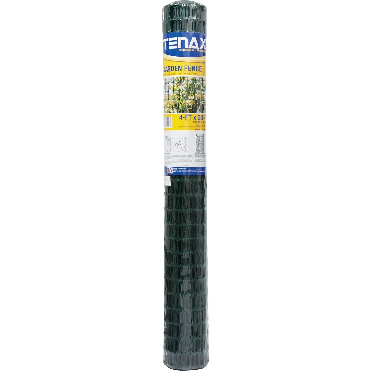 Innovative Tenax 4 Ft. H. x 50 Ft. L. High-Density Polyethylene Garden Fence Green Minimalist