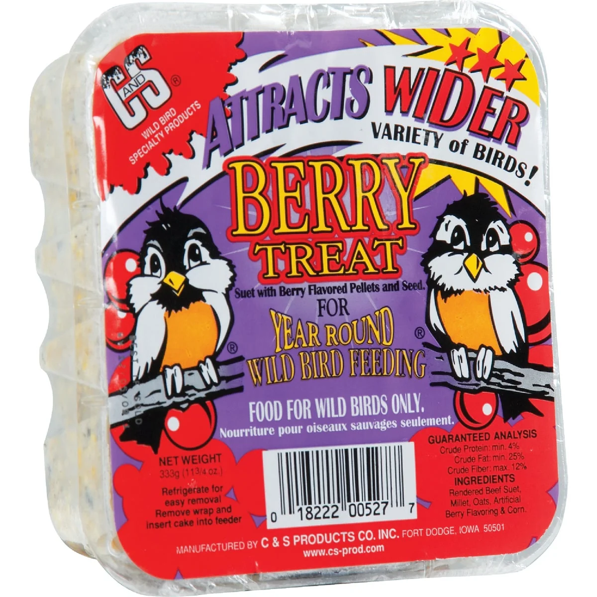 Exclusive C S 11.75 Oz. Berry Treat Suet First-Class