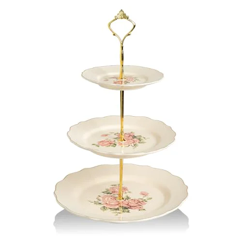 Official Sweejar 3 Tier Ceramic Cake Stand Wedding Artisan
