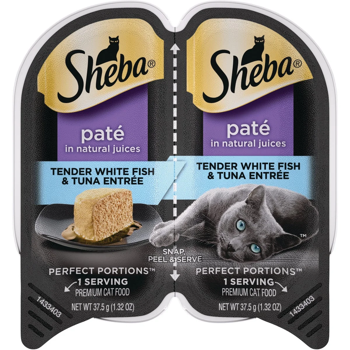 Artisan Sheba Portions Pate 2.6 Oz. Adult Tender Whitefish Tuna Wet Cat Food Professional