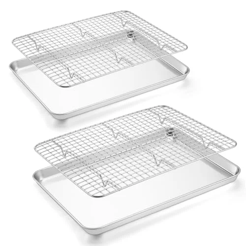 Excellent Jelly Roll Pan with Cooling Rack Set 4 Count World-Class