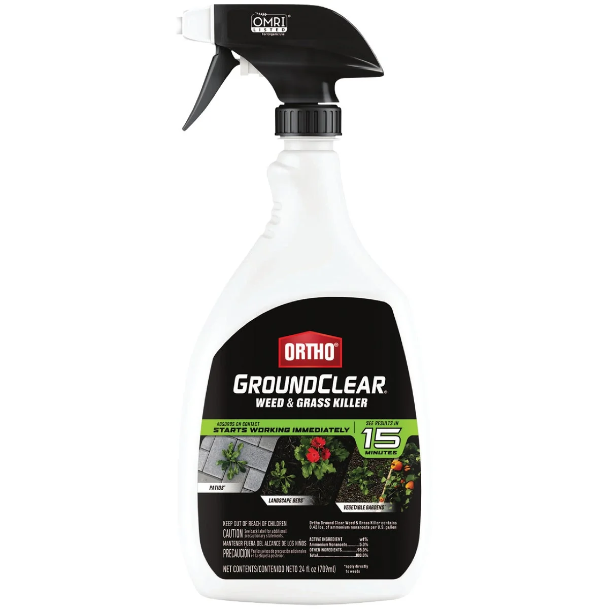 Authentic Ortho GroundClear 24 Oz. Ready To Use Trigger Spray Weed Grass Killer Traditional