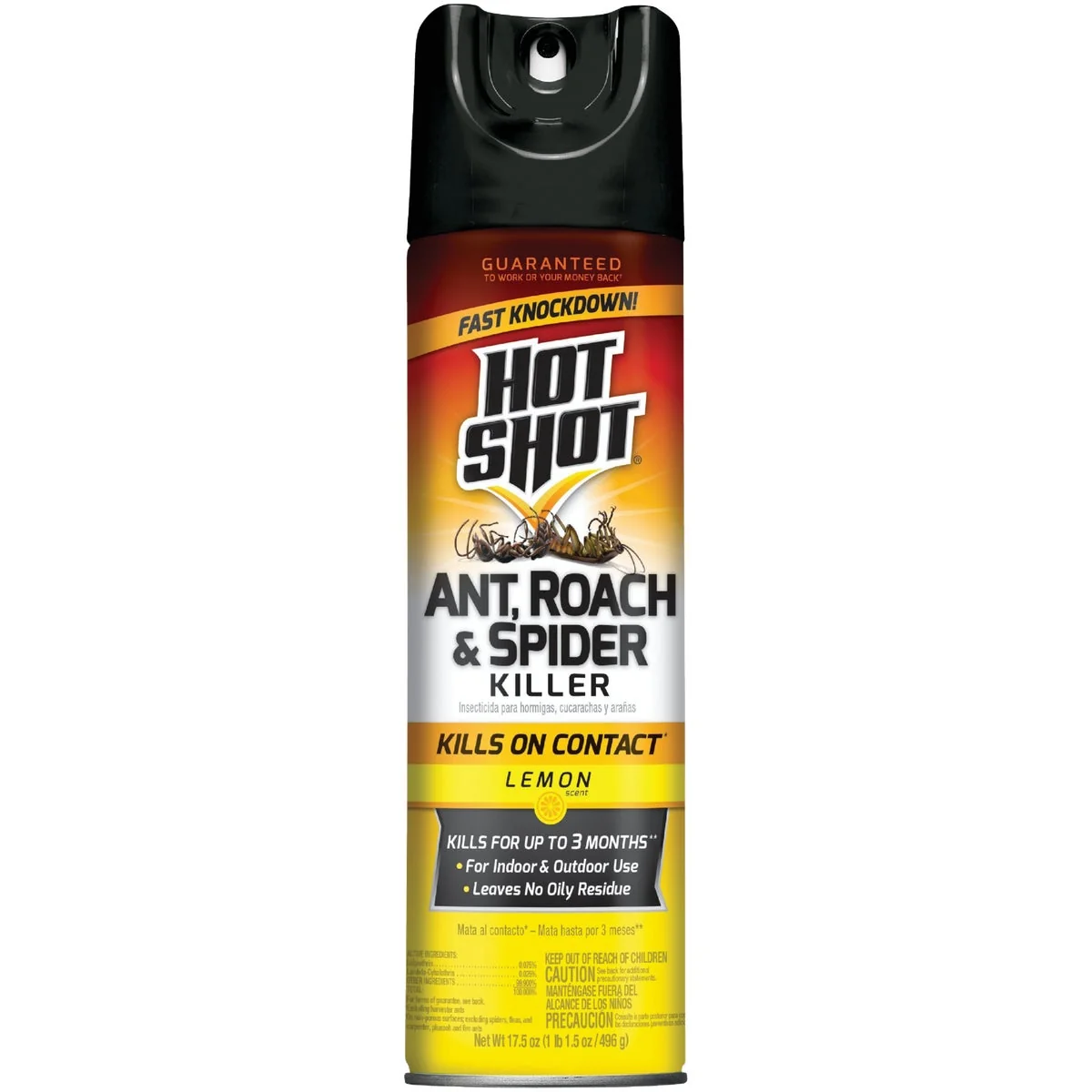 Dependable Hot Shot 17.5 Oz. Lemon Fresh Scent Aerosol Spray Ant Roach Spider Killer Healthy