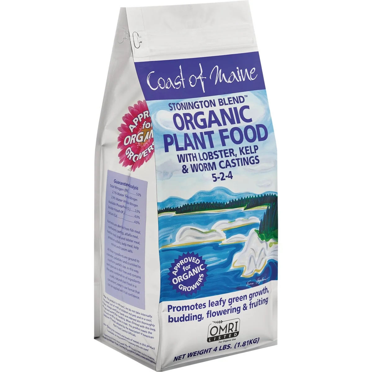 Elite Coast of Maine Stonington Blend 4 Lb. 5-2-4 Organic Plant Food