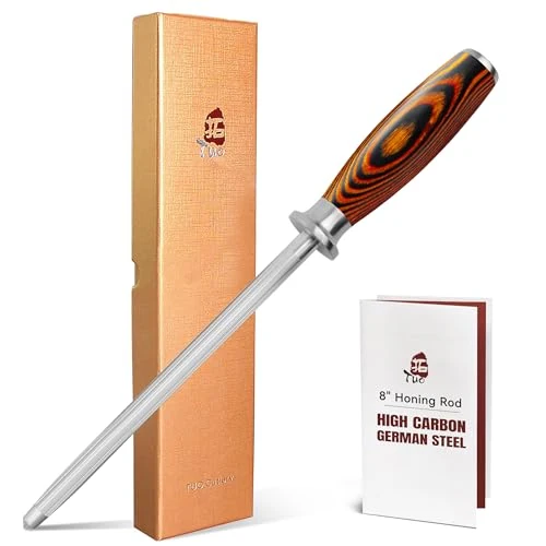Smart Honing Rod Sharpening Steel with Larger Diameter for Kitchen Knife Daily Honing Maintenance Powerful
