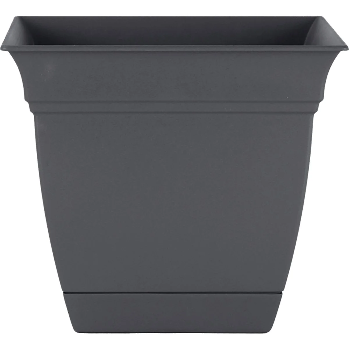 Trendy HC Companies Eclipse 8 In. x 8 In. x 7 In. Resin Warm Gray Planter Superior