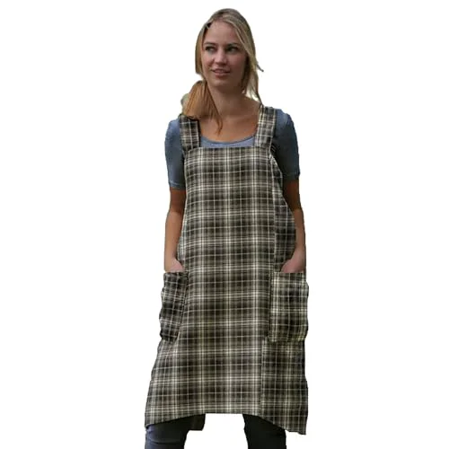 Responsible Women’s Pinafore Square Apron Baking Cooking Gardening Works Cross Back Cotton High-Performance