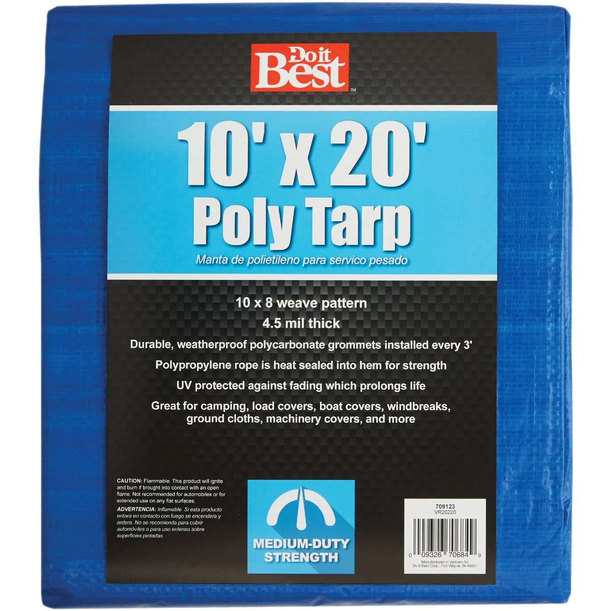 Reusable Do it Blue Woven 10 Ft. x 20 Ft. Medium Duty Poly Tarp Effective