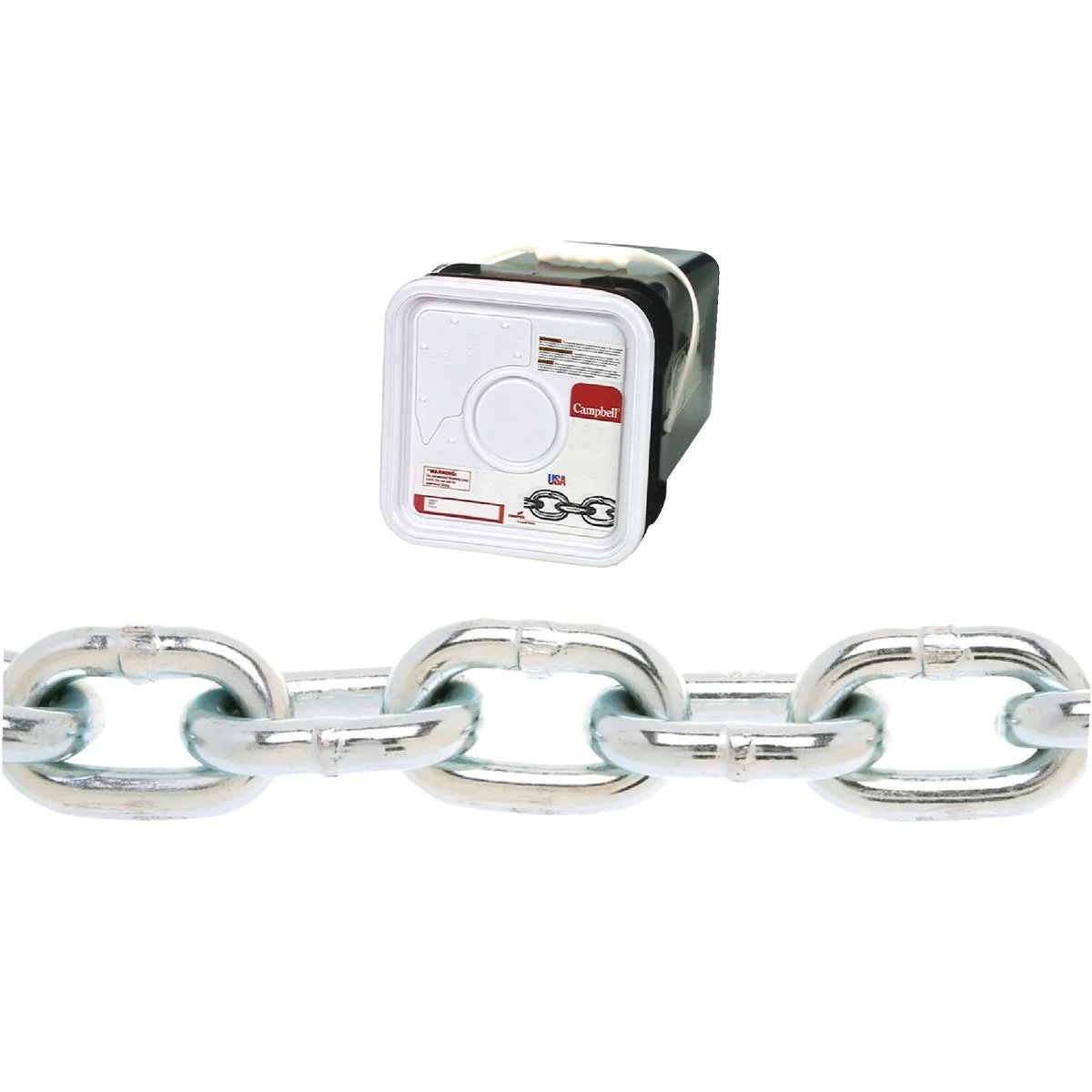 Reliable Campbell 3 8 In. 45 Ft. Zinc-Plated Low-Carbon Steel Coil Chain Reusable