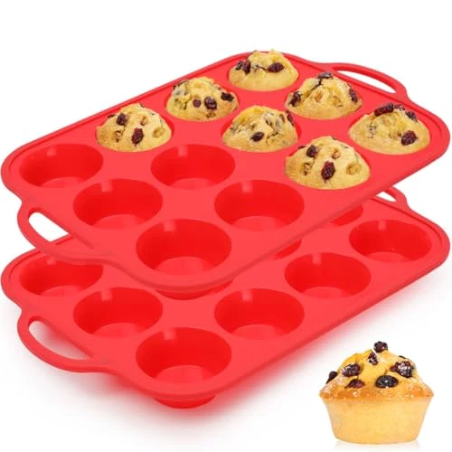 Modern Silicone Muffin Pan 2 Count Sustainable