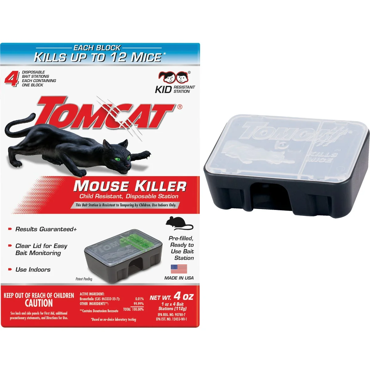 Proven Tomcat Mouse Killer II Disposable Mouse Bait Station 4-Pack Dependable