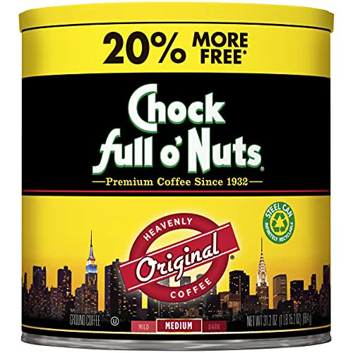 Authentic Chock Full o Nuts Roast Ground Coffee 31.2 Ounce Stylish