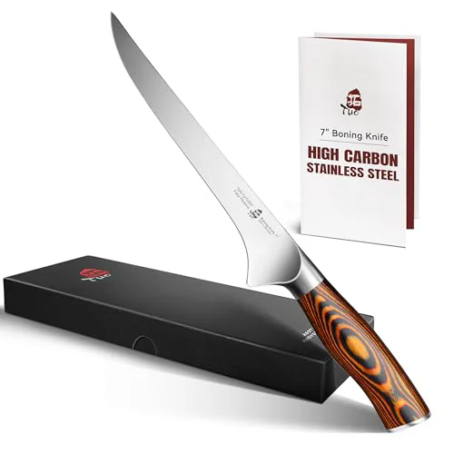 Easy-to-Use Boning Knife 7 inch Sharp Fillet Knife for Trimming Meat with Bones Sustainable