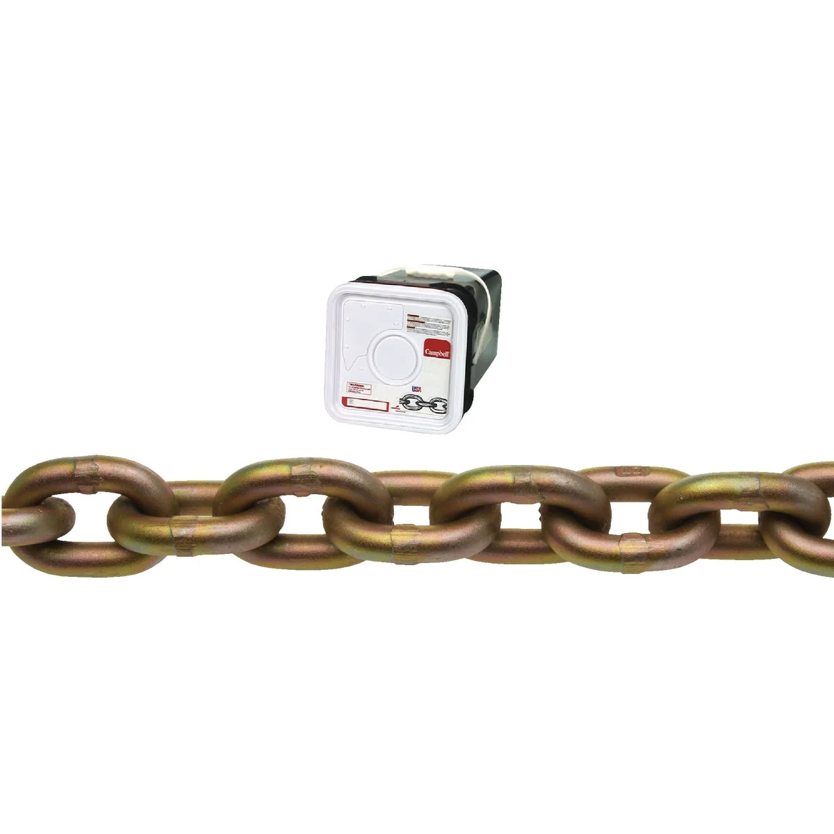 Top-Quality Campbell 3 8 In. 45 Ft. Yellow Chromate Finished Heat Treated Carbon Steel Coil Chain Classic