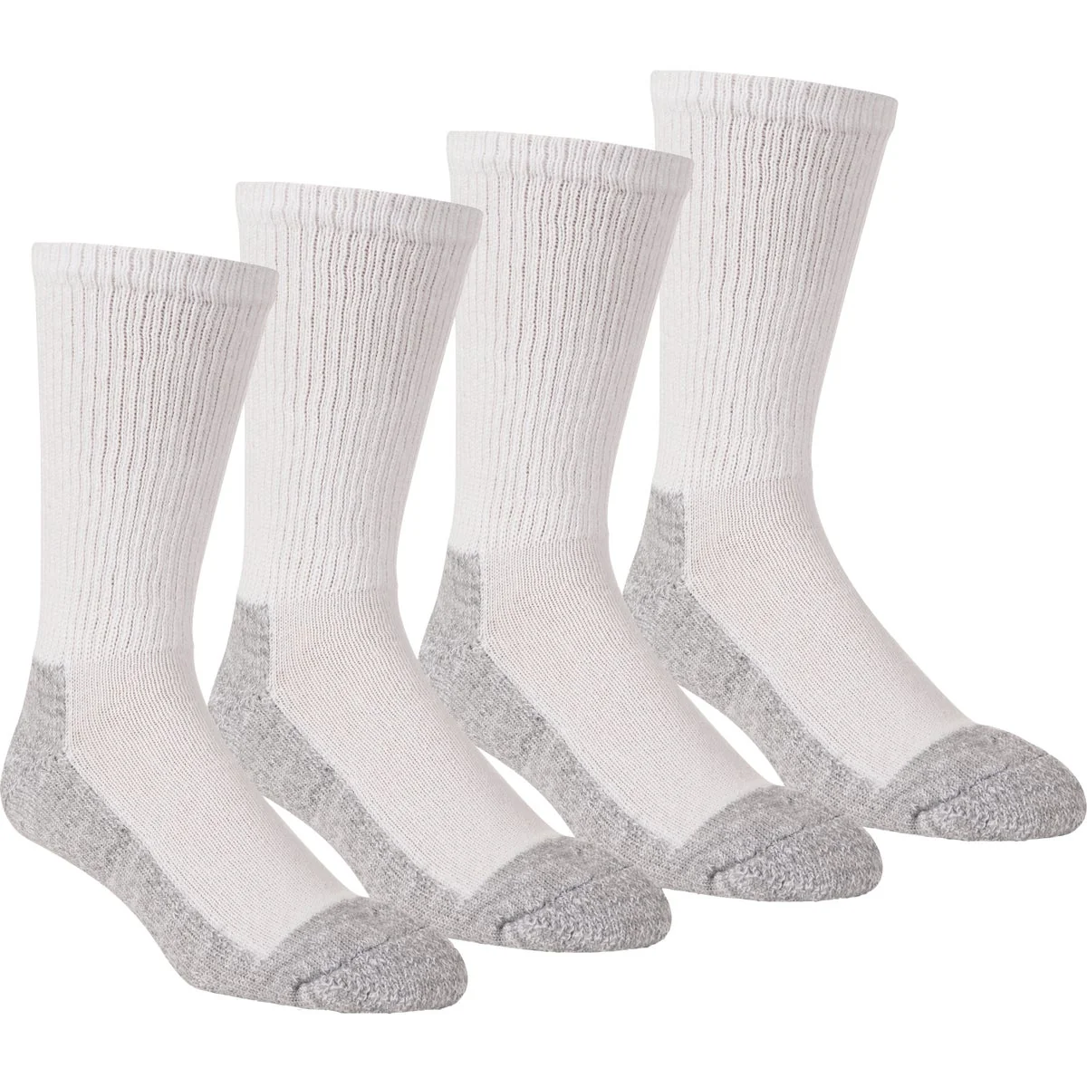 Practical Hiwassee Trading Company Working Series Large White Crew Sock 4-Pack Environmentally Friendly