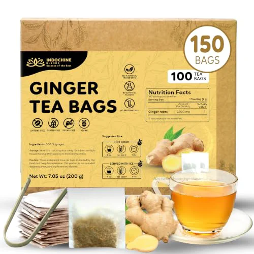 Breathable 150 Ginger Tea Bags 150 Count Next-Generation