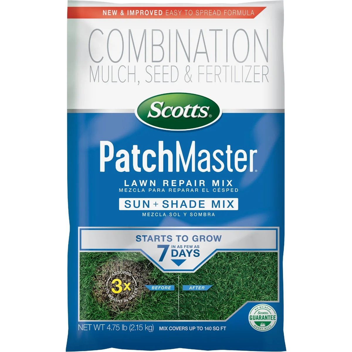 Powerful Scotts PatchMaster 4.75 Lb. 115 Sq. Ft. Coverage Sun Shade Grass Patch Repair Exceptional