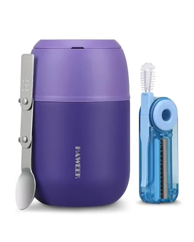 Contemporary 16oz Insulated Food Jar with Spoon Flexible