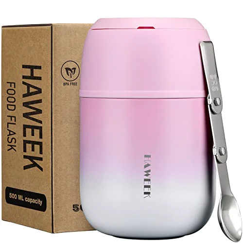 High-Quality 17oz Insulated Food Jar with Spoon Healthy