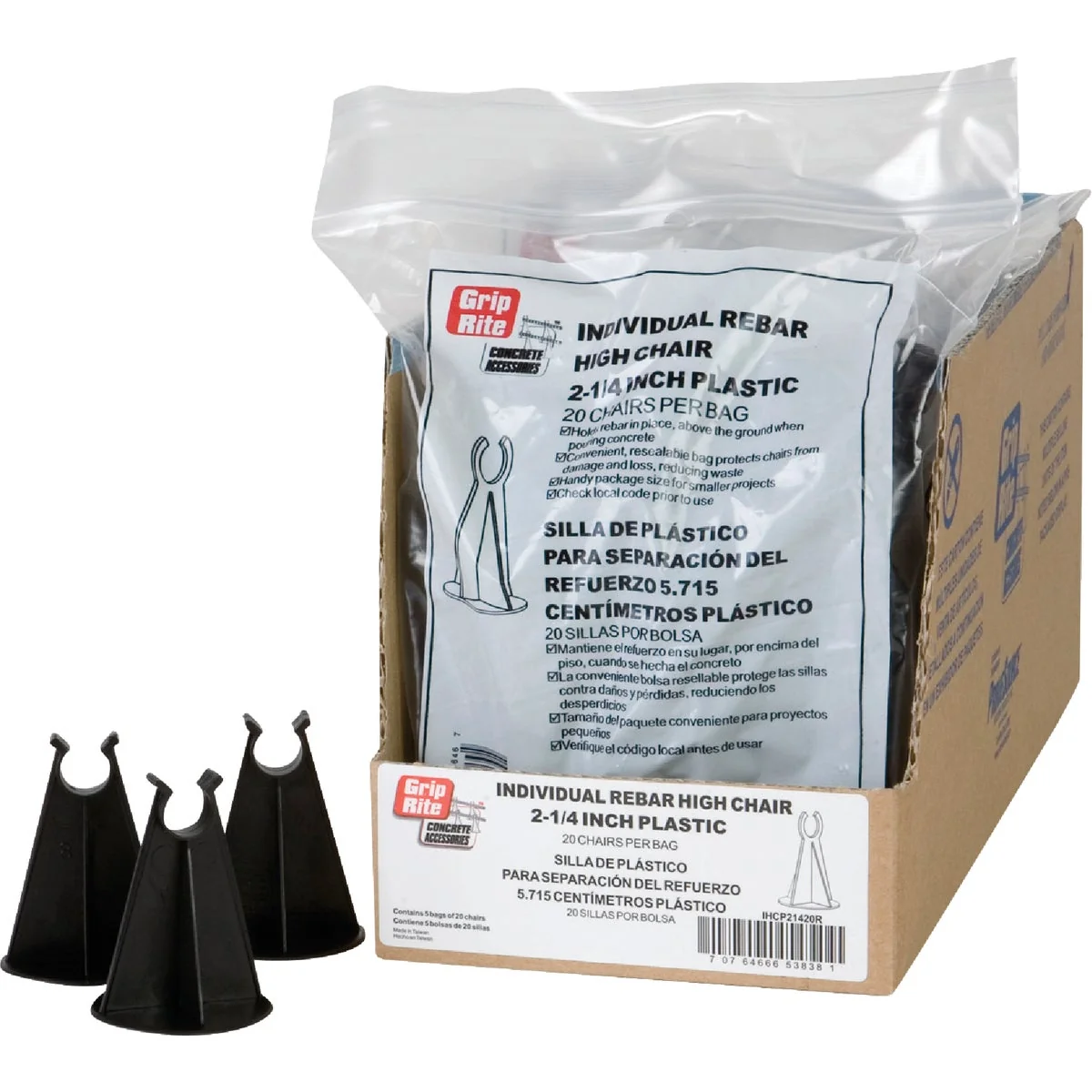 Sustainable Grip-Rite 2-1 4 Steel Rebar Chair 20-Pack Premium Material