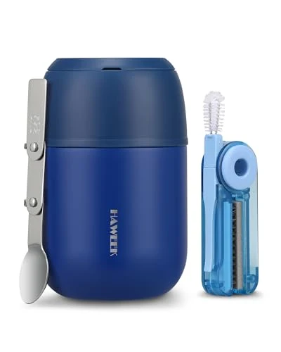 Refined 17oz Insulated Food Jar with Spoon Durable