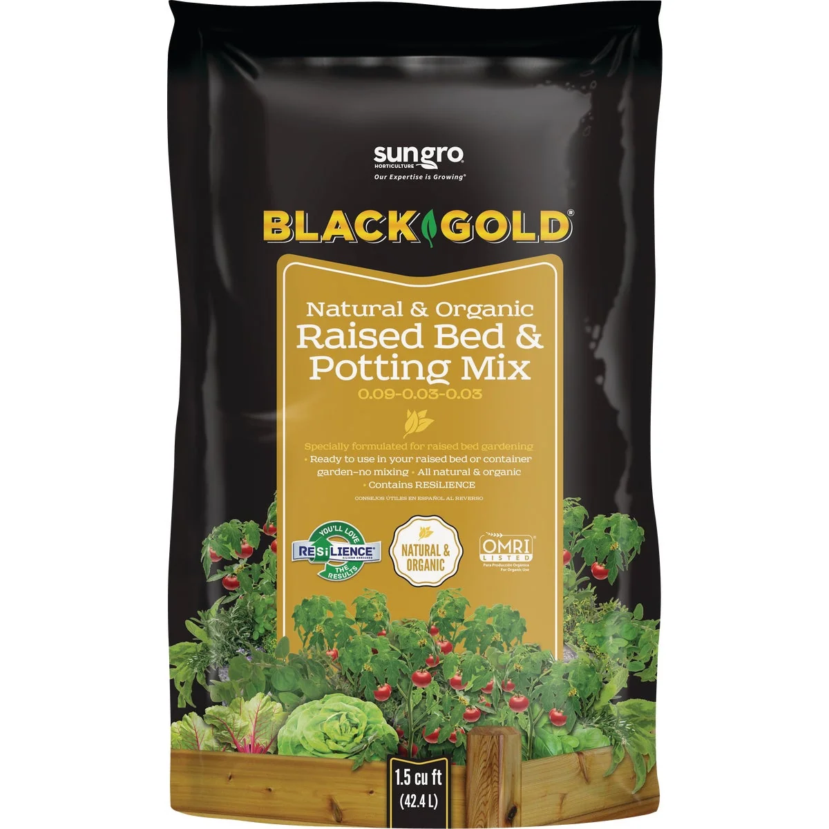 First-Class Black Gold 1.5 Cu. Ft. 23 Lb. Natural Organic Raised Bed Potting Soil Sophisticated