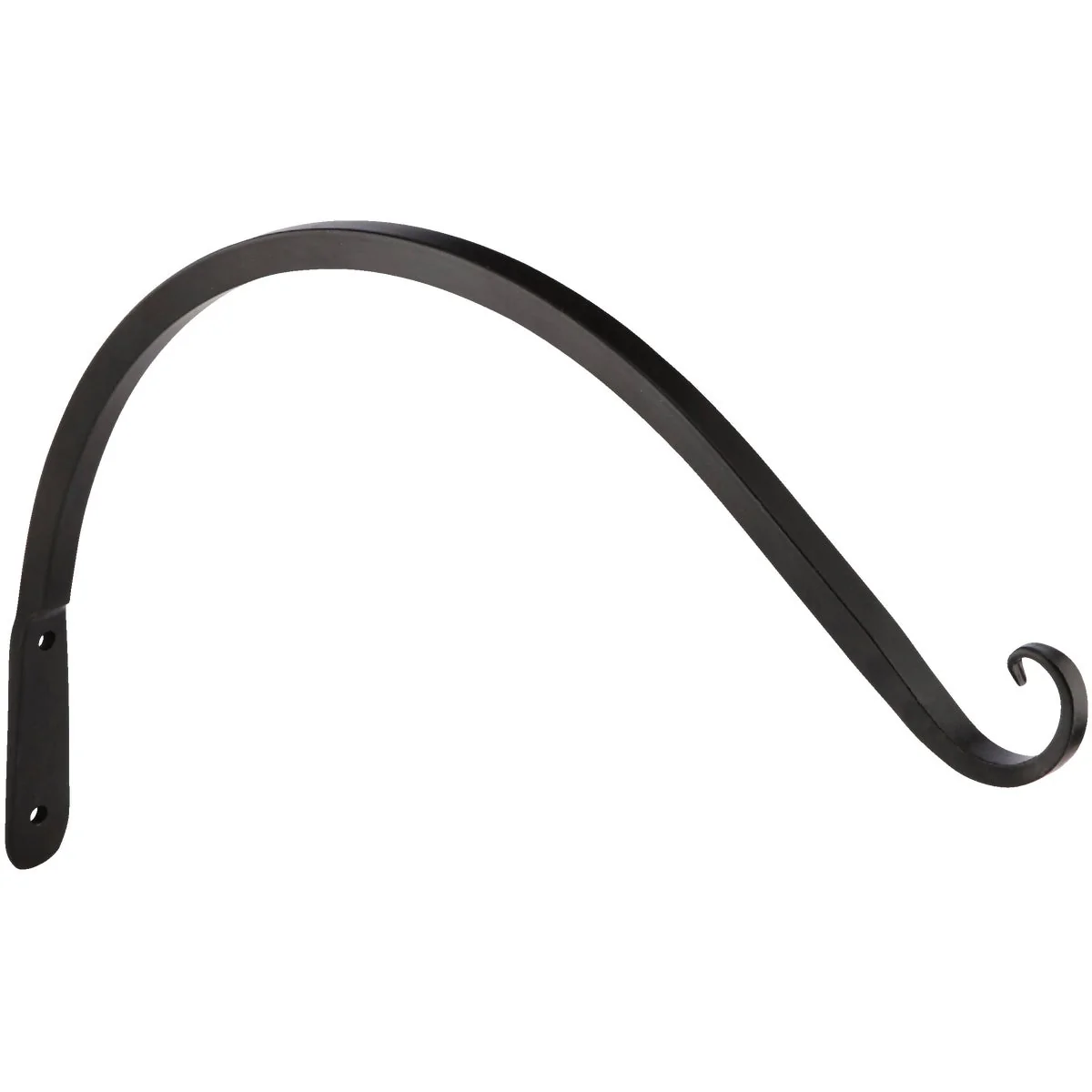Specialty Panacea 12 In. Black Powder-Coated Curved Wrought Iron Hanging Plant Bracket Detailed