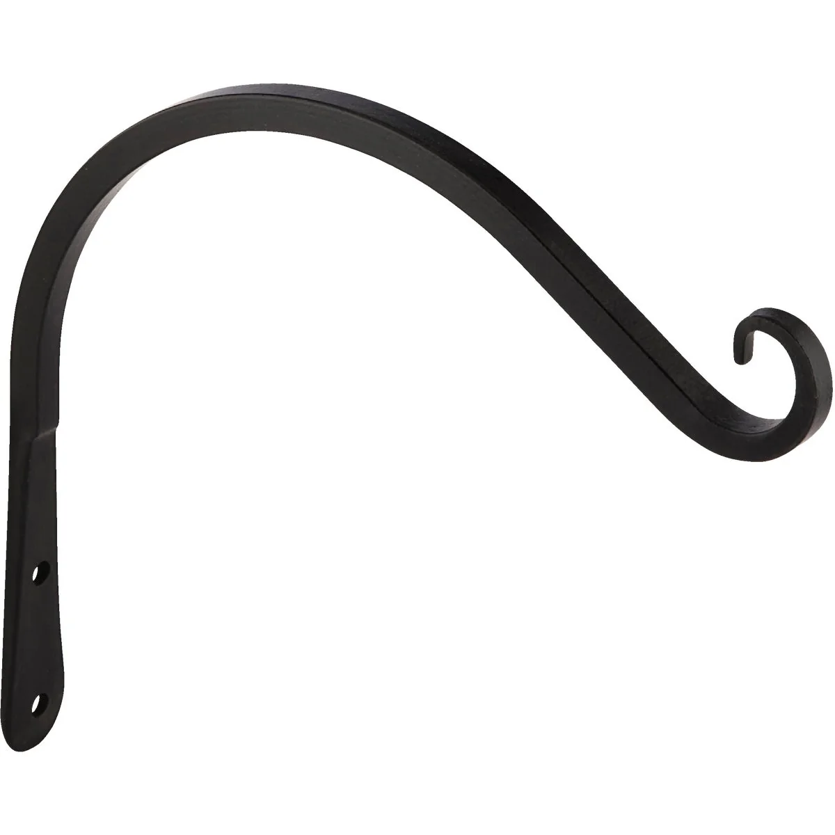 Premium Panacea 7 In. Black Powder-Coated Curved Wrought Iron Hanging Plant Bracket Carefully Designed