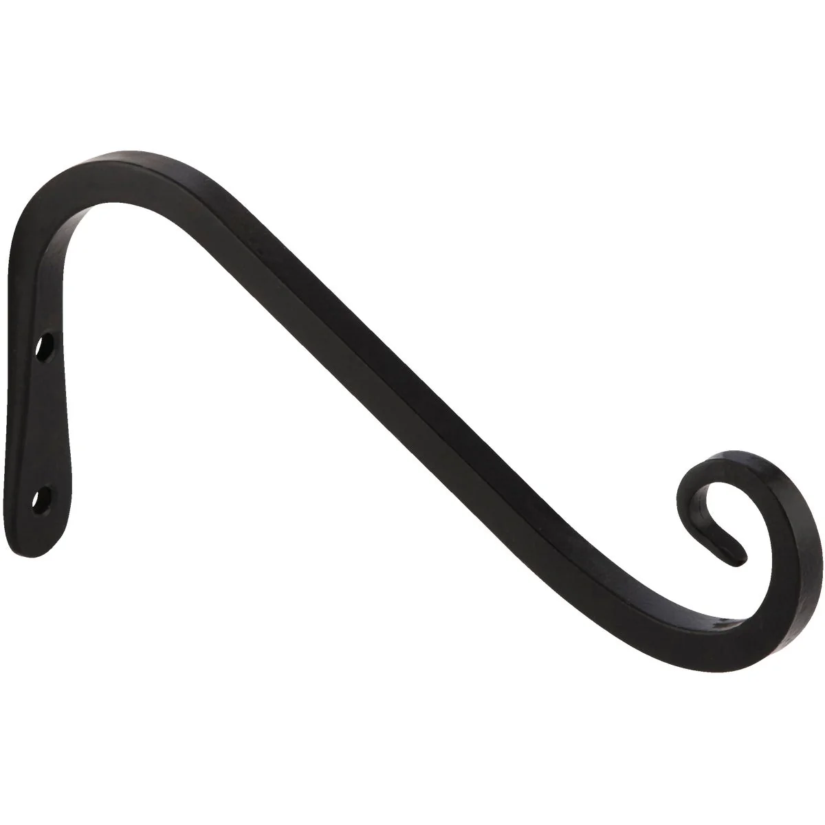 Organic Panacea 5 In. Black Powder-Coated Angled Wrought Iron Hanging Plant Bracket Authentic