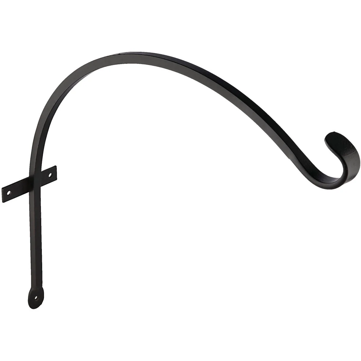 Fashionable Panacea 16 In. Black Powder-Coated Curved Wrought Iron Hanging Plant Bracket Original