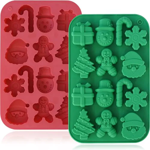 Sophisticated Christmas Silicone Chocolate Molds 2 Count Versatile
